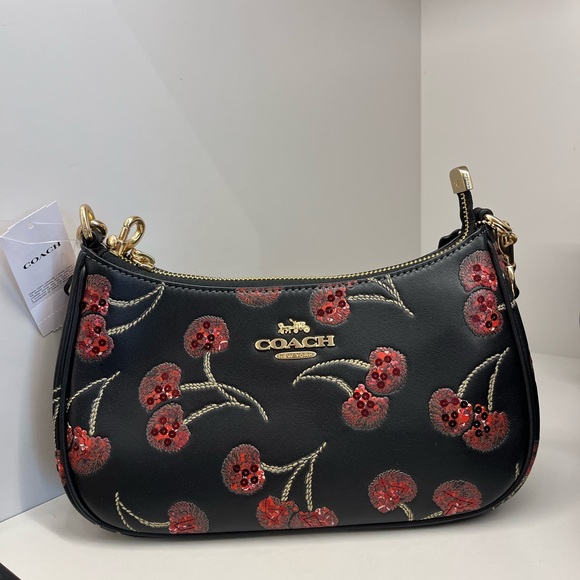 Coach Teri Shoulder Bag With Cherry Print # CCZ16 - Picture 3 of 9